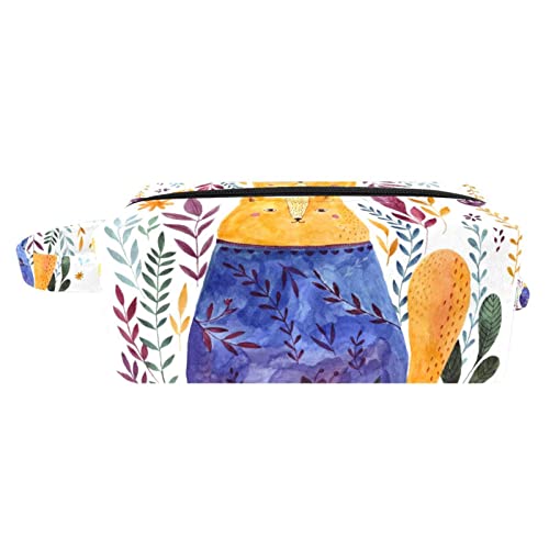 Herren Kulturbeutel, Reise Kulturbeutel, Dopp Kit für Männer, Reise Badezimmer Tasche Herren Rasierset, Reise Kit Kleine Taschen für Männer,Cartoon Tier Fuchs Blume von Generic