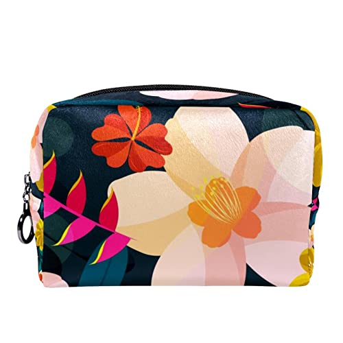 Herren Kulturbeutel, Reise Kulturbeutel, Dopp Kit für Männer, Reise Badezimmer Tasche Herren Rasierset, Reise Kit Kleine Taschen für Männer,Cartoon Tropische Pflanzen hawaiische Blumen Blätter von Generic