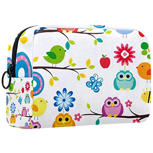 Herren Kulturbeutel, Reise Kulturbeutel, Dopp Kit für Männer, Reise Badezimmer Tasche Herren Rasierset, Reise Kit Kleine Taschen für Männer,Cartoon farbige Eulen Schmetterlings Blume von Generic