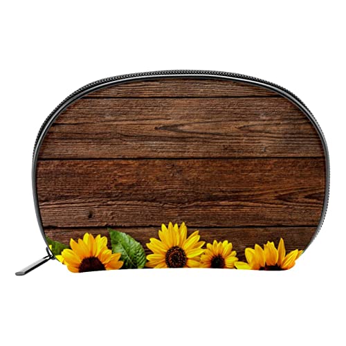 Herren Kulturbeutel, Reise Kulturbeutel, Dopp Kit für Männer, Reise Badezimmer Tasche Herren Rasierset, Reise Kit Kleine Taschen für Männer,Holzplatte Sonnenblume von Generic