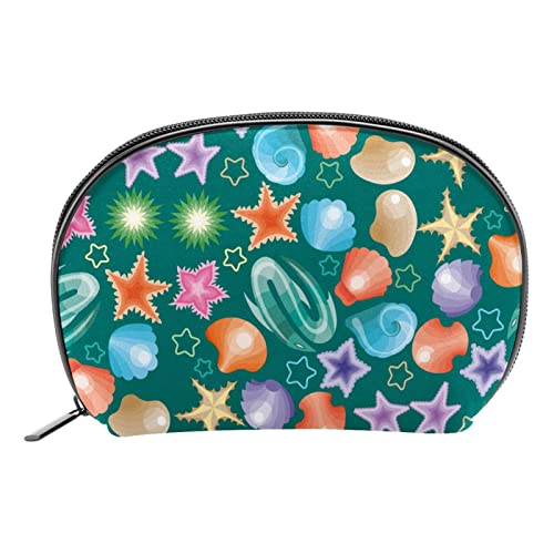 Herren Kulturbeutel, Reise Kulturbeutel, Dopp Kit für Männer, Reise Badezimmer Tasche Herren Rasierset, Reise Kit Kleine Taschen für Männer,Sea Life Jakobsmuschel Seestern Cartoon von Generic