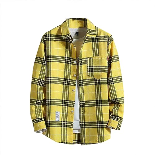 Herren Langarm Flanell Holzfäller Jacke Hemdjacke Kariertes Hemd Flanellhemd Schwarz Übergröße Rot Karo Slim Fit Holzfällerhemd Herren Langarm Flanell Holzfäller Jacke Hemdjacke Kariertes Hemd Flanellhemd Schwarz Übergröße Rot Karo Slim Fit Holzfällerhemd von Generic