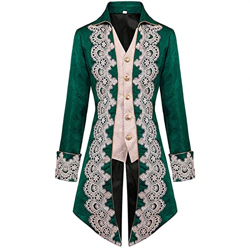 Herren Lange Steampunks Bestickt Vintage Frack mittelalterliche Jacke Gothic Prinzen Viktorianer Gehrock Uniformen New Herren von Generic
