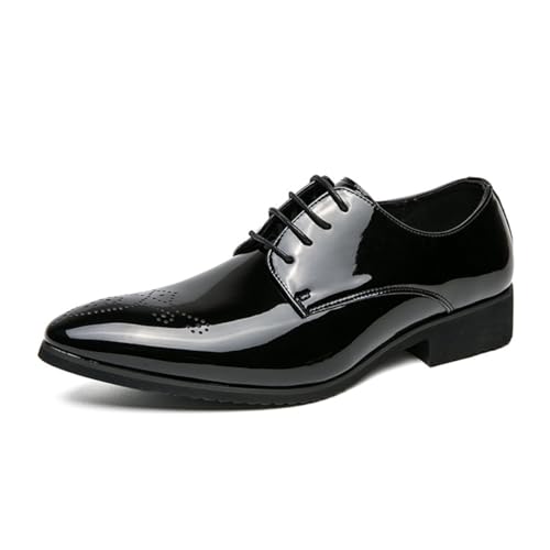 Herren Leder Spitze Zehe Schnürung Formell Büro Arbeit Schuhe Business Bequeme Formelle Anzugschuhe,Schwarz,45 EU Herren Leder Spitze Zehe Schnürung Formell Büro Arbeit Schuhe Business Bequeme Formelle Anzugschuhe,Schwarz,45 EU von Generic
