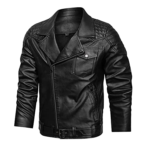 Herren Lederjacke Herrenjacke Echtlederjacke Echtleder Wildleder Winterjacke Kunstlederjacke Kunstleder Jacke Tactical Jacke Bikerjacke üBergangsjacke Wasserdicht Warm Windbreaker Bomberjacke von Generic