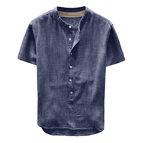 Herren Leinenhemd Sommer Kurzarm Shirts Leicht Dünn Casual Hemd Luftig Bequeme Strandhemd Lose Comfort Freizeithemd Weich Lässige T-Shirts Regular Fit Button-down Einfarbige Hemden Herren Leinenhemd Sommer Kurzarm Shirts Leicht Dünn Casual Hemd Luftig Bequeme Strandhemd Lose Comfort Freizeithemd Weich Lässige T-Shirts Regular Fit Button-down Einfarbige Hemden von Generic