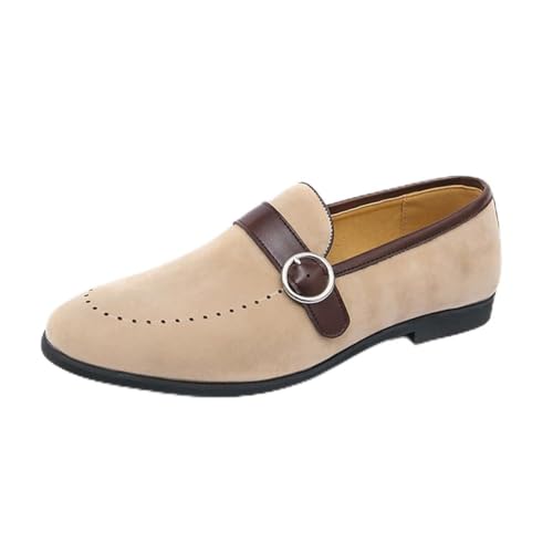Herren Loafers Slip-On Mokassins Wildleder Anzug Schuhe, Leicht Und Atmungsaktiv Mit Gummisohle Stilvolle Herren Loafers,Beige,42 EU Herren Loafers Slip-On Mokassins Wildleder Anzug Schuhe, Leicht Und Atmungsaktiv Mit Gummisohle Stilvolle Herren Loafers,Beige,42 EU von Generic