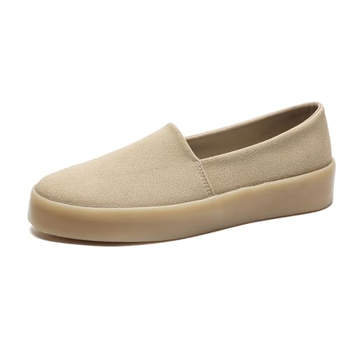 Herren Loafers Slip-On Mokassins Wildleder Anzug Schuhe, Leicht Und Atmungsaktiv Mit Gummisohle Stilvolle Herren Loafers,Khaki,43 EU Herren Loafers Slip-On Mokassins Wildleder Anzug Schuhe, Leicht Und Atmungsaktiv Mit Gummisohle Stilvolle Herren Loafers,Khaki,43 EU von Generic