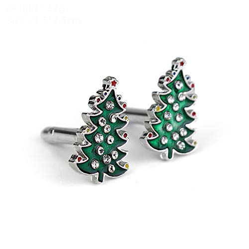 Herren-Manschettenknöpfe Weihnachtsbaum-Manschettenknöpfe für Business-Hochzeitsfeier-Geschenke von Generic