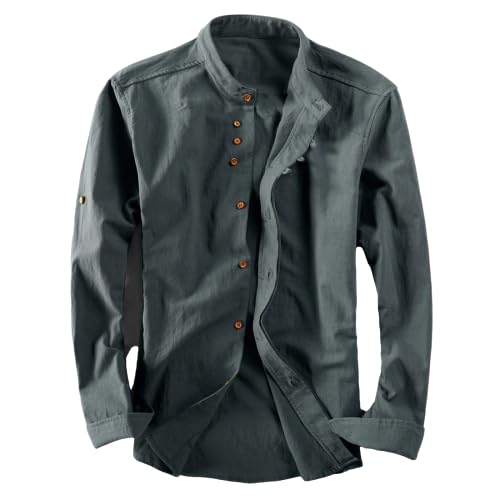 Herren Mittelalter Hemd Tunika Leinenhemd Sommer Hemden Langarm Retro Kragen mit Schnürung Männer Freizeithemd Casual Leinen Yoga Shirt Fisherman Sommerhemd Wikinger Kleidung Herren Mittelalter Hemd Tunika Leinenhemd Sommer Hemden Langarm Retro Kragen mit Schnürung Männer Freizeithemd Casual Leinen Yoga Shirt Fisherman Sommerhemd Wikinger Kleidung von Generic