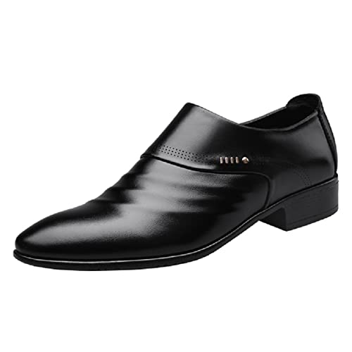 Herren Monk Schuhe Plain Toe Herren Freizeitschuhe Bequeme Formelle Wildleder Schnürschuhe Weiche Schuhe Bequem Bootsschuhe Schwarz Braun Mit Zehenkappe Top Gummi Sohle von Generic