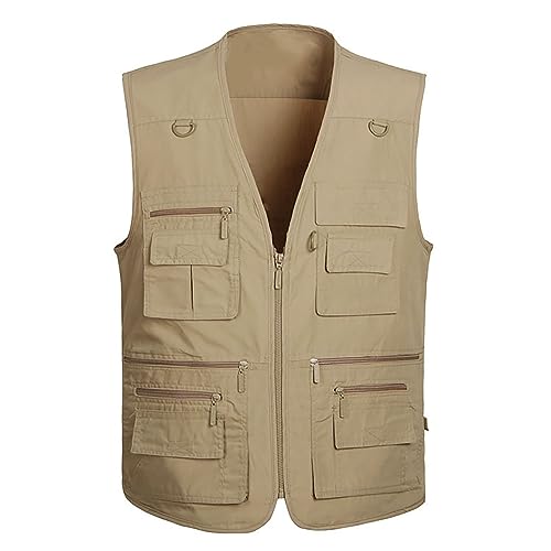 Herren Outdoor Freizeitweste Atmungsaktiv Anglerwesten Schnelltrocknend Funktionsweste Multi-Taschened Ärmellose Jacke Wasserfest Weste für Wander Herren Angeln Weste ärmellos Freizeit Herren Outdoor Freizeitweste Atmungsaktiv Anglerwesten Schnelltrocknend Funktionsweste Multi-Taschened Ärmellose Jacke Wasserfest Weste für Wander Herren Angeln Weste ärmellos Freizeit von Generic