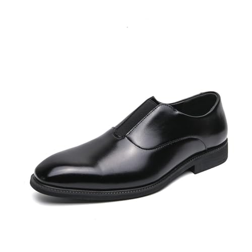 Herren Oxford Formal Kleid Schuhe Casual Slip-On Business Büro Hochzeitsschuhe Flache Schuhe Walk Loafer,Schwarz,41 EU von Generic