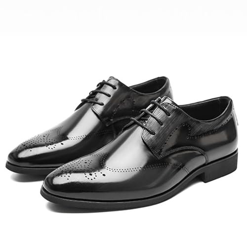 Herren Oxfords Lace Up Casual Kleid Schuhe Klassische Formale Moderne Business Schuhe,Grau,41 EU von Generic