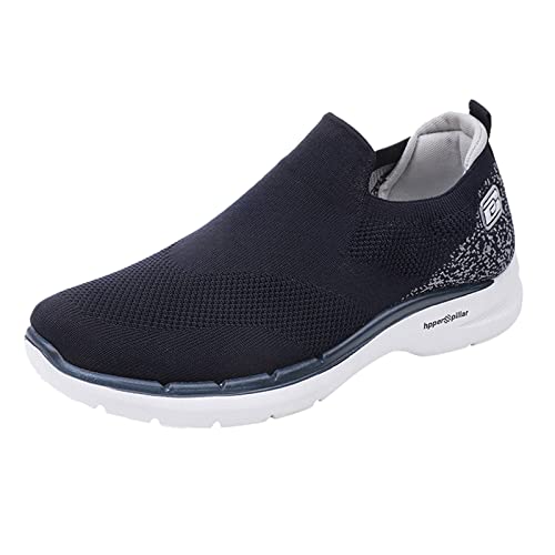 Herren Paar Schuhe Freizeitschuhe Slip On Atmungsaktive Mode Flache Freizeitschuhe Wanderschuhe Schuhe Herren Wasserdicht Größe 39 (AA-Blue, 43) von Generic