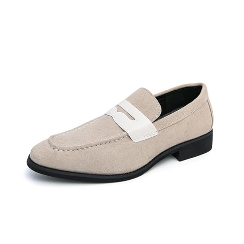 Herren Penny Loafer Anzug Schuhe Wildleder Schuhe Komfort Fahren Loafers,Beige,38 EU Herren Penny Loafer Anzug Schuhe Wildleder Schuhe Komfort Fahren Loafers,Beige,38 EU von Generic