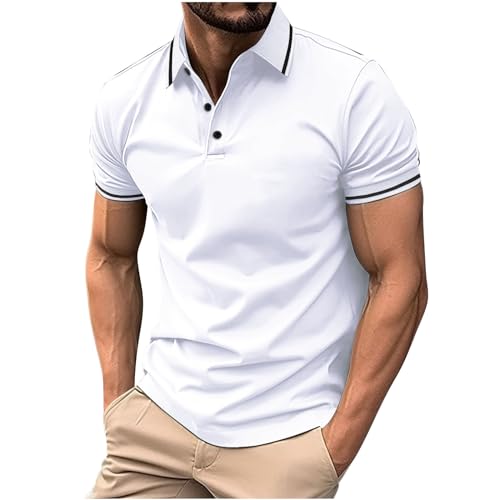 Herren Polohemd Regular Stretch Poloshirt Kurzarm Fitness Sportshirt Slim Fit Workout T Shirt Basic Sportstyle Outdoorshirt Casual Atmungsaktiv Wandershirt Komfortables Sweatshirt Herren Polohemd Regular Stretch Poloshirt Kurzarm Fitness Sportshirt Slim Fit Workout T Shirt Basic Sportstyle Outdoorshirt Casual Atmungsaktiv Wandershirt Komfortables Sweatshirt von Generic