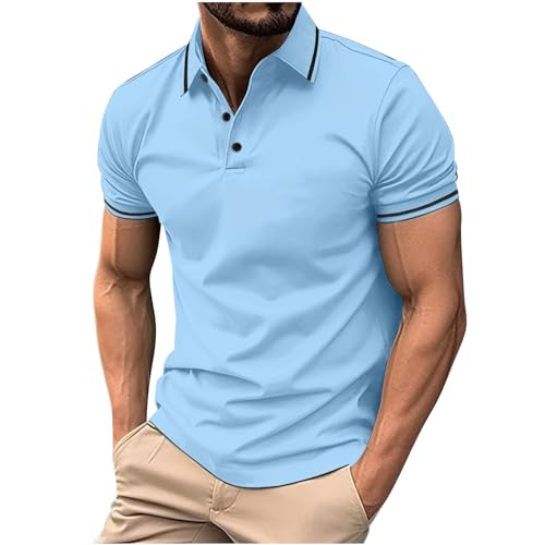 Herren Polohemd Regular Stretch Poloshirt Kurzarm Fitness Sportshirt Slim Fit Workout T Shirt Basic Sportstyle Outdoorshirt Casual Atmungsaktiv Wandershirt Komfortables Sweatshirt Herren Polohemd Regular Stretch Poloshirt Kurzarm Fitness Sportshirt Slim Fit Workout T Shirt Basic Sportstyle Outdoorshirt Casual Atmungsaktiv Wandershirt Komfortables Sweatshirt von Generic