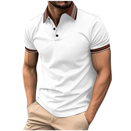 Herren Polohemd Regular Stretch Poloshirt Kurzarm Fitness Sportshirt Slim Fit Workout T Shirt Basic Sportstyle Outdoorshirt Casual Atmungsaktiv Wandershirt Komfortables Sweatshirt Herren Polohemd Regular Stretch Poloshirt Kurzarm Fitness Sportshirt Slim Fit Workout T Shirt Basic Sportstyle Outdoorshirt Casual Atmungsaktiv Wandershirt Komfortables Sweatshirt von Generic
