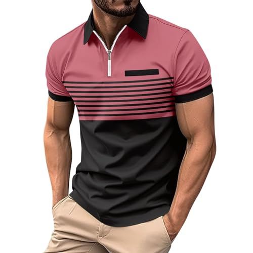 Herren Poloshirt Kurzarm Polohemd Polo Klassisches,Polo Shirt Lang,Oversize Poloshirt,Günstige Poloshirts Herren,Polo Shirt Langer Oberkörper,Stehkragen Poloshirt Herren von Generic