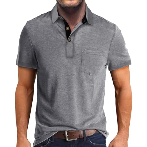 Herren Poloshirt Kurzarm Sommer Sports T-Shirt,Polo Grün,Polohemd Herren Schwarz,Kurzarm Polohemd,Polo Shirt Weiss Herren,Poloshirt Kurzarm Herren Übergröße von Generic