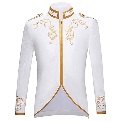 Herren Prinz Kostüm Blazer Gothic Steampunk Frack Mantel Männer Smoking Festlich Anzug Mittelalter Viktorianischen Retro Jacke von Generic