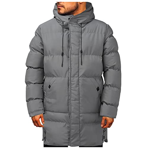 Herren Puffer Jacke Daunenmantel Steppmantel Wintermantel Herren 3XL Baumwolle Winter Warm Atmungsaktiv Warm Hooded Winter Jacket Geschenke für Männer Langarm Daunenjacke von Generic