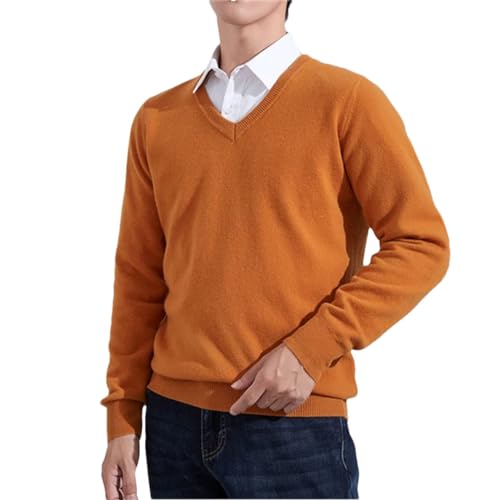 Herren-Pullover Mit V-Ausschnitt, Kaschmirpullover, Herbst, Winter, Business, Büro, Warmer Strickpullover von Generic