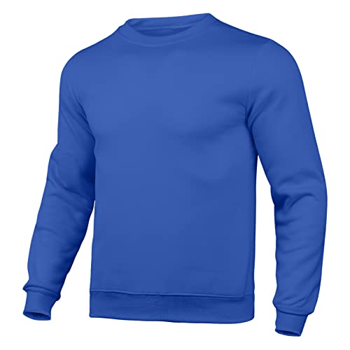 Herren Pullover Sweatshirt Rundhals Einfarbig Casual Tops Herbst Winter Locker Langarmshirt Urban Casual Bluse Männer Strapazierfähiges für Arbeit & Beruf von Generic