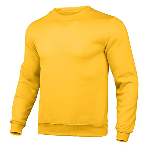 Herren Pullover Sweatshirt Rundhals Einfarbig Casual Tops Herbst Winter Locker Langarmshirt Urban Casual Bluse Männer Strapazierfähiges für Arbeit & Beruf von Generic