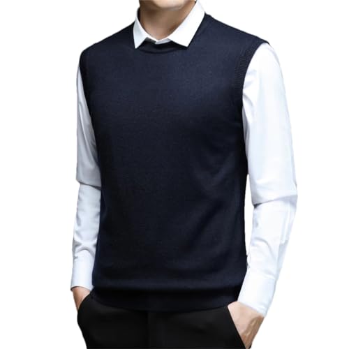 Herren Pullover Weste Strick Rundhals Ärmellos Sweater Slim Weste Herren Pullover Weste, a, XX-Large von Generic