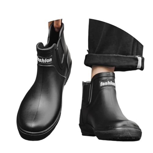 Herren-Regenstiefel, Outdoor-Wander- Campingschuhe, bequeme, wadenhohe Regenstiefeletten für den täglichen Gebrauch Herren Schuhe Basketball Bommel Herren Schuhe 41 von Generic