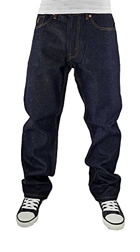 Herren Rocawear Urban Designer Loose Fit Regular Denim Jeans Raw Indigo, Raw Indigo, 36W x 33L von Generic