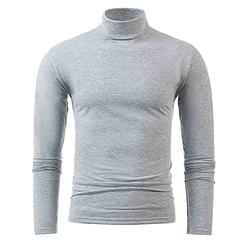 Herren Rollkragen Pullover Langarmshirt Feinstrick Sweater Rollkragen Freizeit Slim fit Longsleeve Rollkragenpullover Rollkragenshirt Baumwolle Unterzieh Rolli Elastisch Rollkragen Pulli Langarmshirt von Generic