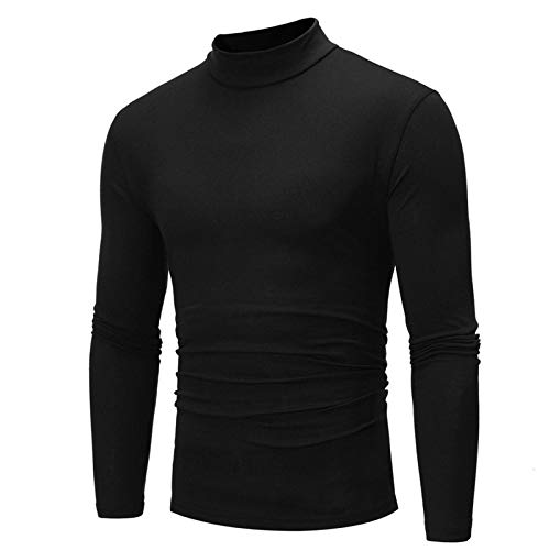 Herren Rollkragenpullover Slim Fit Langarmshirts Rollkragen Pullover Turtleneck Sweater Unterzieh Basic Shirt Elastisch Männer Baumwolle Stehkragenshirt von Generic