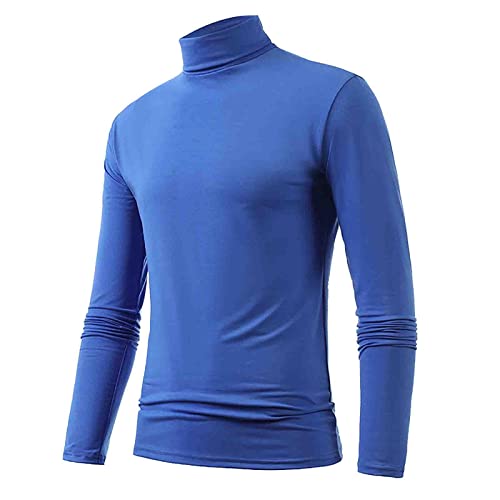 Herren Rollkragenshirt,Herren Longsleeve Rollkragenpullover Regular Fit Langarmshirts Rollkragen Pullover Baumwolle Elastisch Sweatshirt Unterzieh Einfarbig von Generic