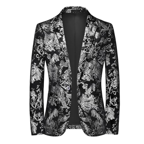 Herren Sakko Slim Fit Elegante Modern Blazer Sommer Leicht Sakko Herren Regular Fit Männer Frühling Herbst Stylish Jackets Freizeit Anzugjacke für Hochzeit Business von Generic