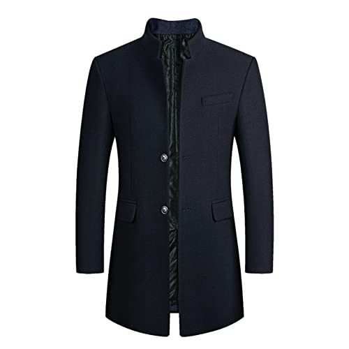 Herren Sakko Sportlich Anzugjacke Slim Fit Business Blazer Elegante Luxus Freizeit Jackett Business Stehkragen Wollmantel Sakko für Hochzeit Party Festlich Abschlussball von Generic