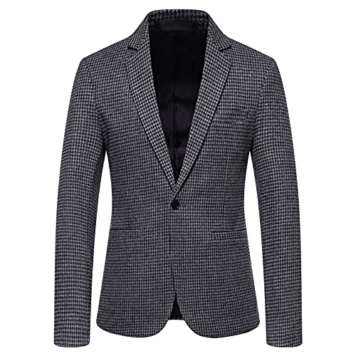 Herren Sakko Sportlich Modern Slim Fit Lässige Blazer Regular Fit Anzugjacke für Business Hochzeit Freizeit 1 Knöpfe Frühling Herbst Männer Stylish Jackets von Generic