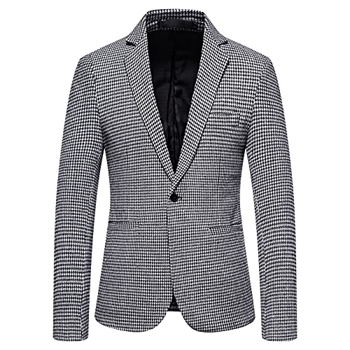 Herren Sakko Sportlich Modern Slim Fit Lässige Blazer Regular Fit Anzugjacke für Business Hochzeit Freizeit 1 Knöpfe Frühling Herbst Männer Stylish Jackets von Generic