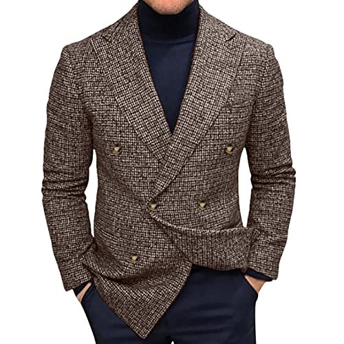Herren Sakko Zweireiher Slim Fit Formelle mit Revers Büro Hochzeit Anzugsjacke Blazer Anzugjacke von Generic
