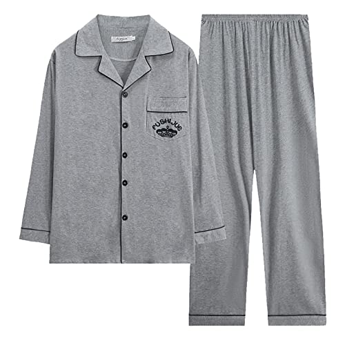 Herren Schlafanzug Pyjamas Schlafanzug Herren Lang Pyjama Set Nachtwäsche Hausanzug Schlafanzug Pyjama mit Bündchen Zuhause Nachtwäsche Mann Home Lounge Geschenk von Generic