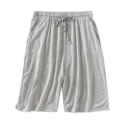Herren Schlafanzughose Baumwolle Kurz Pyjamahose Schlafhose Schlafshorts Herren Schlafanzughose Kurz Baumwolle Bermuda Schlafshorts Pyjamahose Shorty Sommer Sleephose Freizeithose für Männer Bequem von Generic
