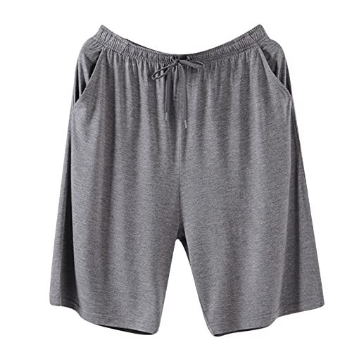 Herren Schlafanzughose Baumwolle Kurz Pyjamahose Schlafhose Schlafshorts Herren Schlafanzughose Kurz Baumwolle Bermuda Schlafshorts Pyjamahose Shorty Sommer Sleephose Freizeithose für Männer Bequem von Generic