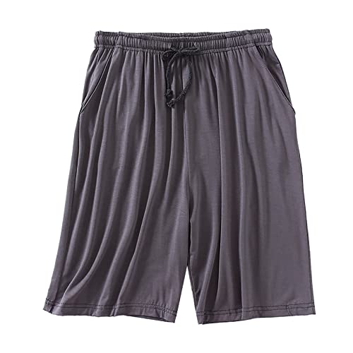 Herren Schlafanzughose Baumwolle Kurz Pyjamahose Schlafhose Schlafshorts Herren Schlafanzughose Kurz Baumwolle Bermuda Schlafshorts Pyjamahose Shorty Sommer Sleephose Freizeithose für Männer Bequem von Generic