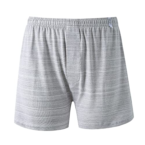 Herren Schlafanzughose Kurz Baumwolle Boxershorts Bottom Shorts Pyjamahose Loungehose Schlafhose Freizeithose Schlafshorts Elastischer Bund Unterhosen Unterwäsche von Generic