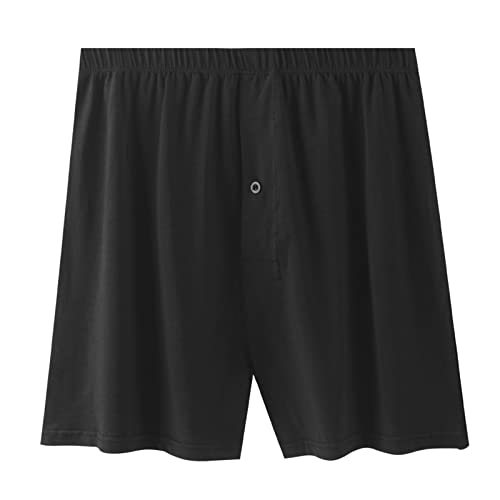 Herren Schlafanzughose Kurz Baumwolle Boxershorts Bottom Shorts Pyjamahose Loungehose Schlafhose Freizeithose Schlafshorts Elastischer Bund Unterhosen Unterwäsche von Generic