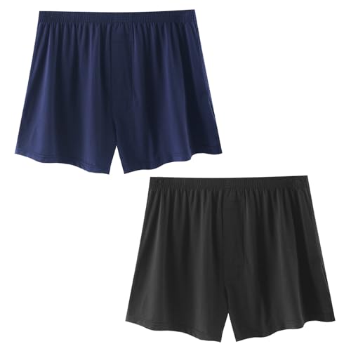 Herren Schlafanzughose Kurz Pyjamahose Schlafshorts Freizeithose Sommer Nachtwäsche Schlafhose Weich Shorts Sleephose Für Männer Shorty Schlafanzugshorts Seitentaschen Mit Taschen Pyjamahose von Generic