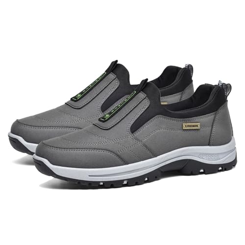 Herren-Schlupfschuhe rutschfeste Leichte Wander-Sneaker Orthopädische Schuhe mit Fußgewölbeunterstützung wasserdichte Herrenschuhe für Trekking Memory Foam (A3707) von Generic