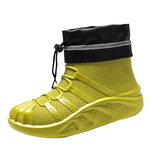 Herren Schneestiefel Winter Thermo Schlupfschuhe Warm Winterschuhe Gefüttert Rutschfest Arbeitsschuhe Gartenschuhe Stiefeletten Rain Boots Regenstiefel Outdoor Schlupfstiefel von Generic